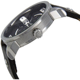  Shop Authentic Diesel Mini Daddy Black Silver Dial Black Leather Strap Watch For Men - DZ7307 - Luxxuri
