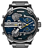  Shop Authentic Diesel Big Daddy 2.0 Blue Dial Grey Stainless Strap Watch For Men - DZ7331 - Luxxuri