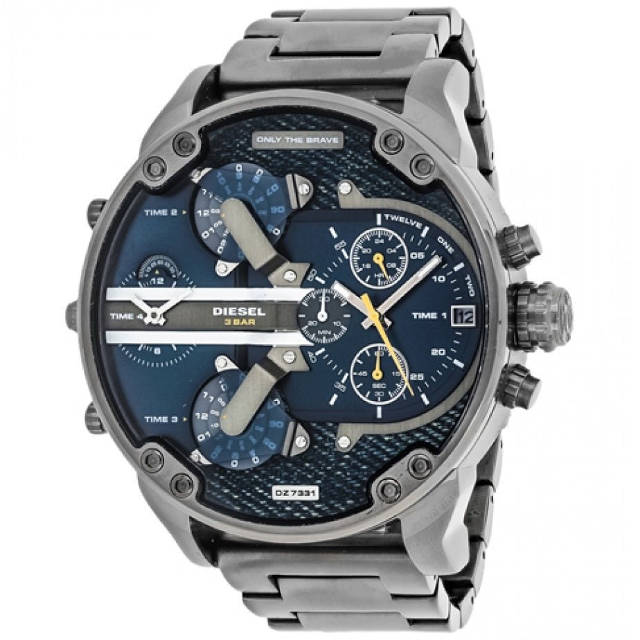 Diesel Big Daddy 2.0 Blue Dial Grey Stainless Strap Watch For Men - DZ7331