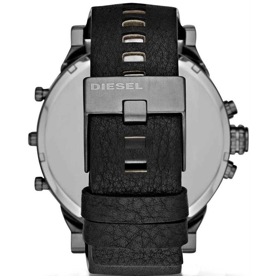  Shop Authentic Diesel Mr Daddy 2.0 Black Dial Black Leather Strap Watch For Men - DZ7350 - Luxxuri