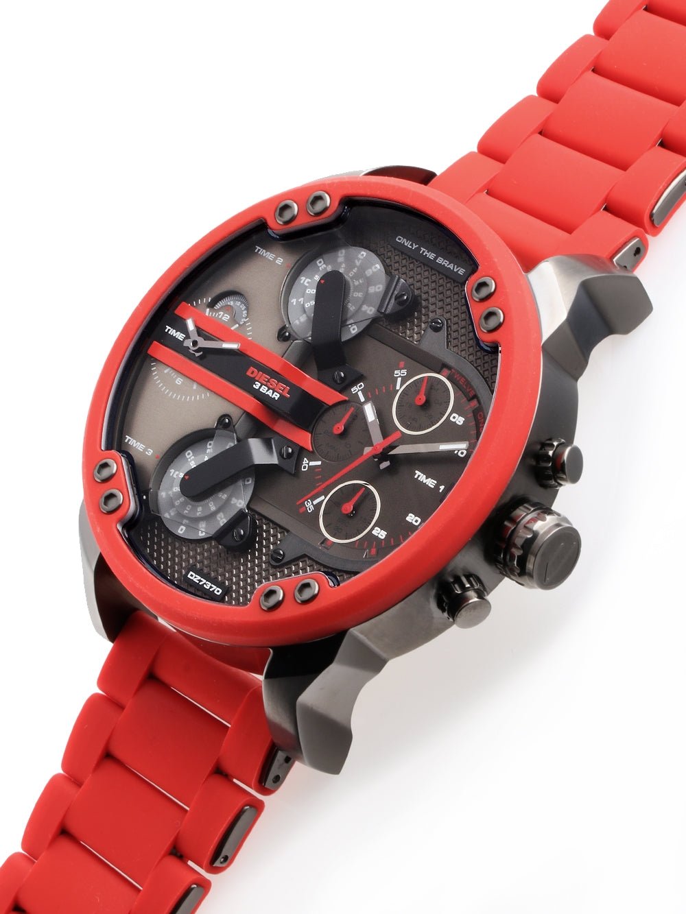  Shop Authentic Diesel Mr Daddy 2.0 Black Dial Red Steel Strap Watch For Men - DZ7370 - Luxxuri