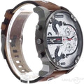  Shop Authentic Diesel Mr. Daddy 2.0 Chronograph Silver Dial Brown Leather Strap Watch For Men - DZ7394 - Luxxuri