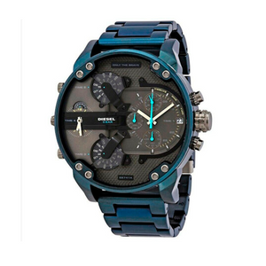  Shop Authentic Diesel Daddy 2.0 Chronograph Quartz Grey Dial Blue Steel Strap Watch For Men - DZ7414 - Luxxuri