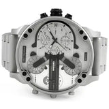  Shop Authentic Diesel Mr. Daddy Chronograph Silver Dial Silver Steel Strap Watch For Men - DZ7421 - Luxxuri