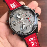  Shop Authentic Diesel Mr Daddy 2.0 Chronograph Grey Dial Red Rubber Strap Watch For Men - DZ7423 - Luxxuri