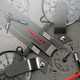  Shop Authentic Diesel Mr Daddy 2.0 Chronograph Grey Dial Red Rubber Strap Watch For Men - DZ7423 - Luxxuri