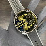  Shop Authentic Diesel Mr. Daddy 2.0 Chronograph Black Dial Grey Nylon Strap Watch For Men - DZ7429 - Luxxuri
