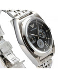  Shop Authentic Emporio Armani Franco Black Dial Silver Steel Strap Watch For Men - AR0373 - Luxxuri
