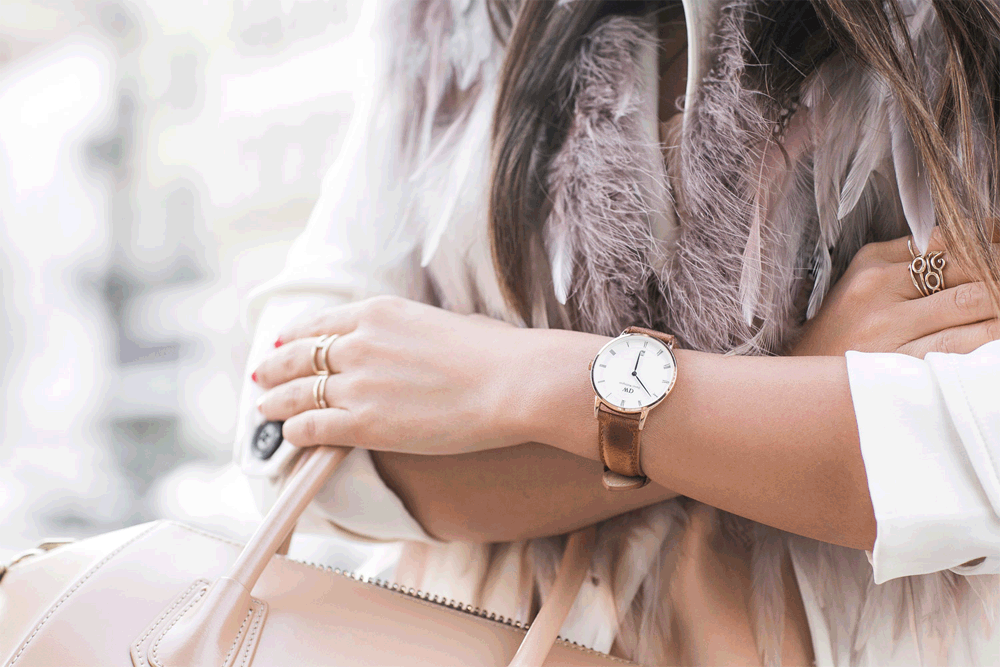  Shop Authentic Daniel Wellington Dapper Durham White Dial Brown Leather Strap Watch For Women - DW00100113 - Luxxuri
