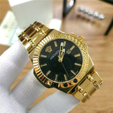  Shop Authentic Versace Chain Reaction Quartz Black Dial Two Tone Steel Strap Watch for Men - VEDY00619 - Luxxuri