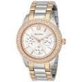 Shop Authentic Bulova Crystal Collection Silver Dial Two Tone Steel Strap Watch for Women - 98N100 - Luxxuri