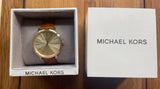  Shop Authentic Michael Kors Jaryn Quartz Gold Dial Brown Leather Strap Watch For Women - MK2496 - Luxxuri