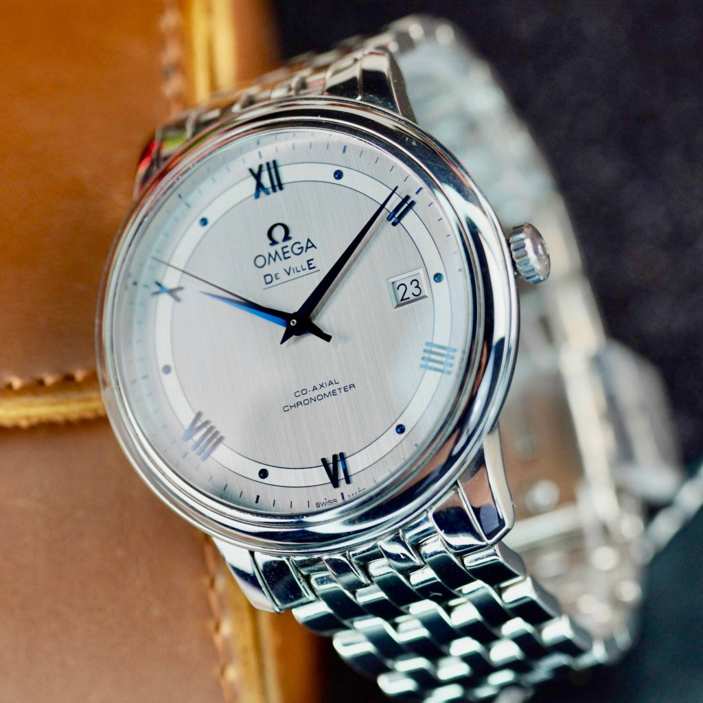  Shop Authentic Omega De Ville Prestige Co-Axial Rhodium Silver Dial Silver Steel Strap Watch for Men - 424.10.40.20.02.001 - Luxxuri