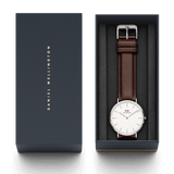  Shop Authentic Daniel Wellington Classic Bristol White Dial Brown Leather Strap Watch For Women - DW00100056 - Luxxuri