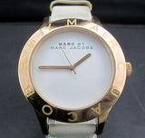  Shop Authentic Marc Jacobs Blade White Dial White Leather Strap Watch for Women - MBM1201 - Luxxuri