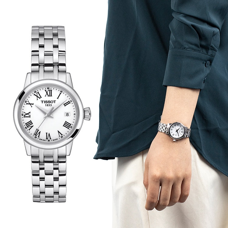  Shop Authentic Tissot Classic Dream Lady Stainless Steel Watch For Women - T129.210.11.013.00 - Luxxuri