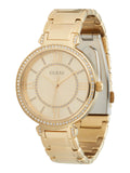  Shop Authentic Guess Montage Quartz Gold Dial Gold Steel Strap Watch For Women - GW0588L1 - Luxxuri
