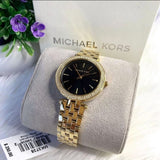  Shop Authentic Michael Kors Mini Darci Quartz Black Dial Gold Steel Strap Watch For Women - MK3738 - Luxxuri