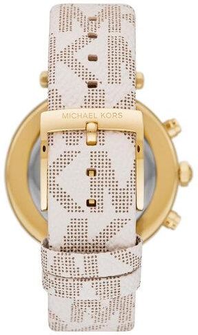  Shop Authentic Michael Kors Parker Chronograph White Dial White Leather Strap Watch For Women - MK6916 - Luxxuri