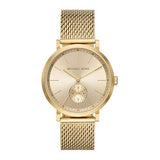  Shop Authentic Michael Kors Irving Quartz Gold Dial Gold Mesh Strap Watch For Men - MK8741 - Luxxuri