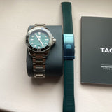  Shop Authentic Tag Heuer Aquaracer Professional 300 Automatic Diamonds Green Dial Silver Steel Strap Watch for Women - WBP231K.BA0618 - Luxxuri