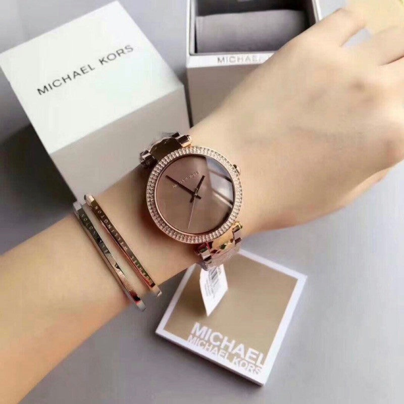  Shop Authentic Michael Kors Parker Rose Gold Dial with Diamonds Rose Gold Steel Strap Watch for Women - MK6426 - Luxxuri