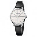  Shop Authentic Calvin Klein Evan White Dial Black Leather Strap Watch for Women - K7B231CY - Luxxuri