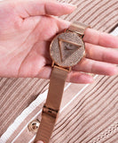  Shop Authentic Guess Iconic Diamonds Rose Gold Dial Rose Gold Mesh Bracelet Watch For Women - GW0477L3 - Luxxuri