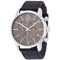  Shop Authentic Calvin Klein City Chronograph Black Dial Black Leather Strap Watch for Men - K2G271C3 - Luxxuri