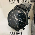  Shop Authentic Emporio Armani Luigi Chronograph Black Dial Black Steep Strap Watch For Men - AR11045 - Luxxuri