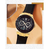  Shop Authentic Guess Black Dial Black Rubber Strap Watch For Women - W1053L7 - Luxxuri