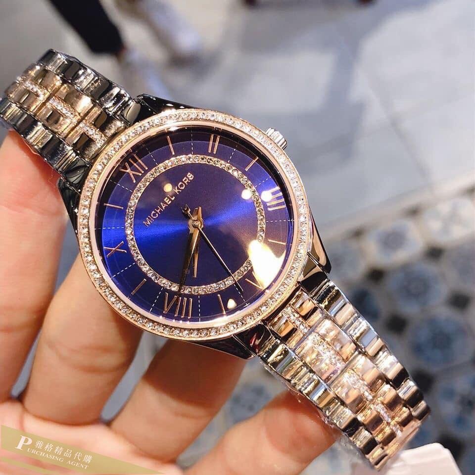  Shop Authentic Michael Kors Lauryn Quartz Blue Dial Two Tone Steel Strap Watch For Women - MK3929 - Luxxuri