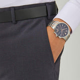  Shop Authentic Emporio Armani Renato Chronograph Blue Dial Two Tone Steel Strap Watch For Men - AR80025 - Luxxuri
