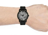  Shop Authentic Emporio Armani Luigi Quartz White Dial Black Rubber Strap Watch For Men - AR11136 - Luxxuri