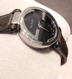  Shop Authentic Gucci G Interlocking Black Dial Black Leather Strap Watch For Women - YA133501 - Luxxuri