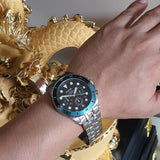  Shop Authentic Fossil FB-01 Chronograph Black Dial Silver Steel Strap Watch for Men - FS5827 - Luxxuri