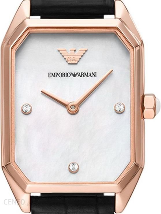  Shop Authentic Emporio Armani Gioia Quartz Mother of Pearl Dial Black Leather Strap Watch For Women - AR11390 - Luxxuri