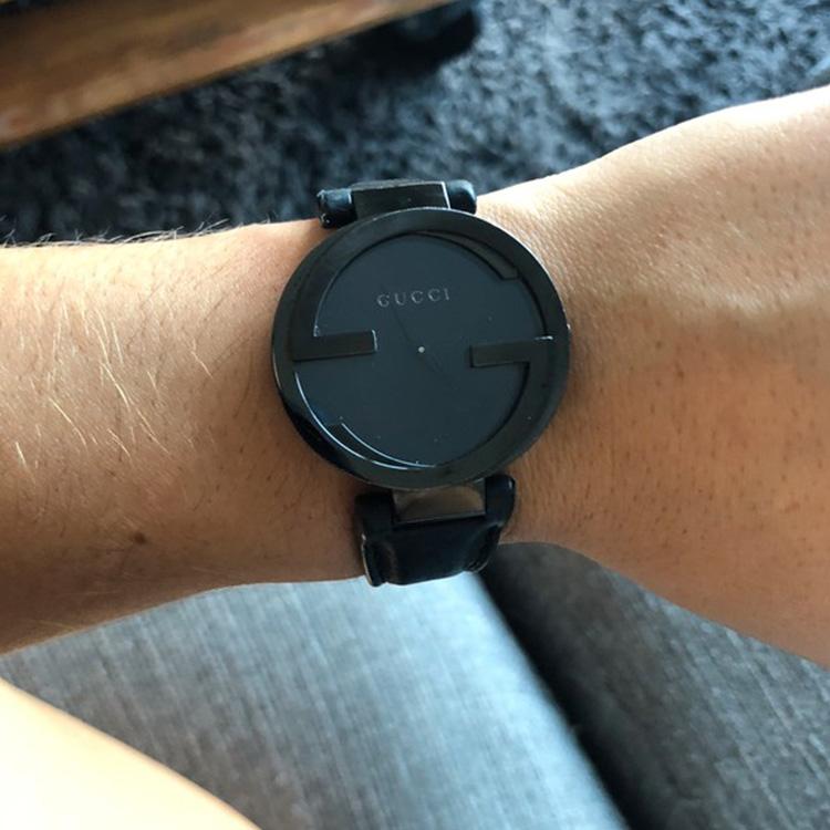  Shop Authentic Gucci Interlocking G Black Dial Watch For Women - YA133302 - Luxxuri