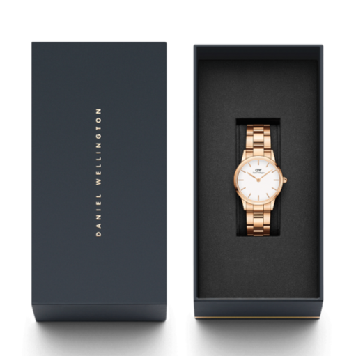  Shop Authentic Daniel Wellington Iconic Link White Dial Rose Gold Steel Strap Watch for Women - DW00100213 - Luxxuri