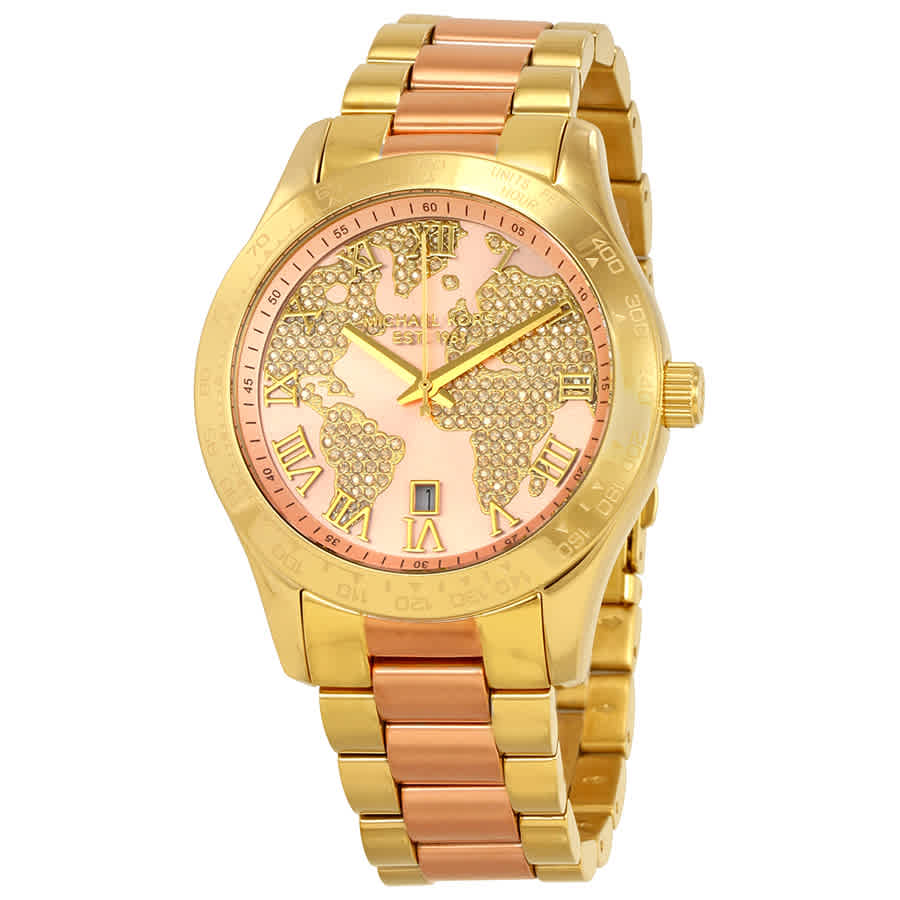  Shop Authentic Michael Kors Layton Rose Gold Dial Gold Stainless Steel Strap Watch for Women - MK6476 - Luxxuri