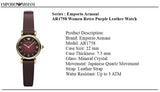  Shop Authentic Emporio Armani Gianni T Bar Burgundy Dial Burgundy Leather Strap Watch For Women - AR1758 - Luxxuri