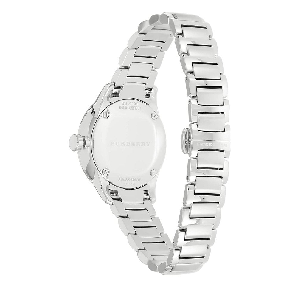  Shop Authentic Burberry The Classic Silver Dial Silver Steel Strap Watch for Women - BU10108 - Luxxuri