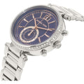  Shop Authentic Michael Kors Sawyer Navy Blue Dial Silver Steel Strap Watch for Women - MK6224 - Luxxuri