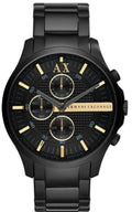  Shop Authentic Armani Exchange Hampton Chronograph Black Dial Black Steel Strap Watch For Men - AX2164 - Luxxuri