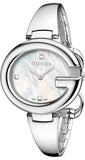  Shop Authentic Gucci Guccissima Diamonds Mother of Pearl Dial Silver Steel Strap Watch For Women - YA134303 - Luxxuri