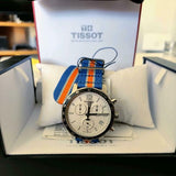  Shop Authentic Tissot Quickster Chronograph NBA New York Kicks White Dial Multicolored Nato Strap Watch For Men - T095.417.17.037.06 - Luxxuri