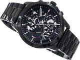  Shop Authentic Tommy Hilfiger Henry Chronograph Black Dial Black Steel Strap Watch For Men - 1710478 - Luxxuri