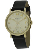  Shop Authentic Marc Jacobs Baker Gold Dial Black Leather Strap Watch for Women - MBM1399 - Luxxuri