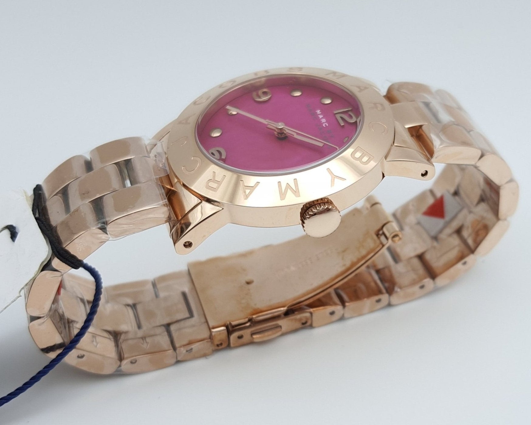 Marc Jacobs Amy Pink Dial Rose Gold Steel Strap Dial Watch for Women - MBM8625