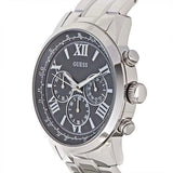  Shop Authentic Guess Horizon Chronograph Quartz Black Dial Silver Steel Strap Watch For Men - W0379G1 - Luxxuri